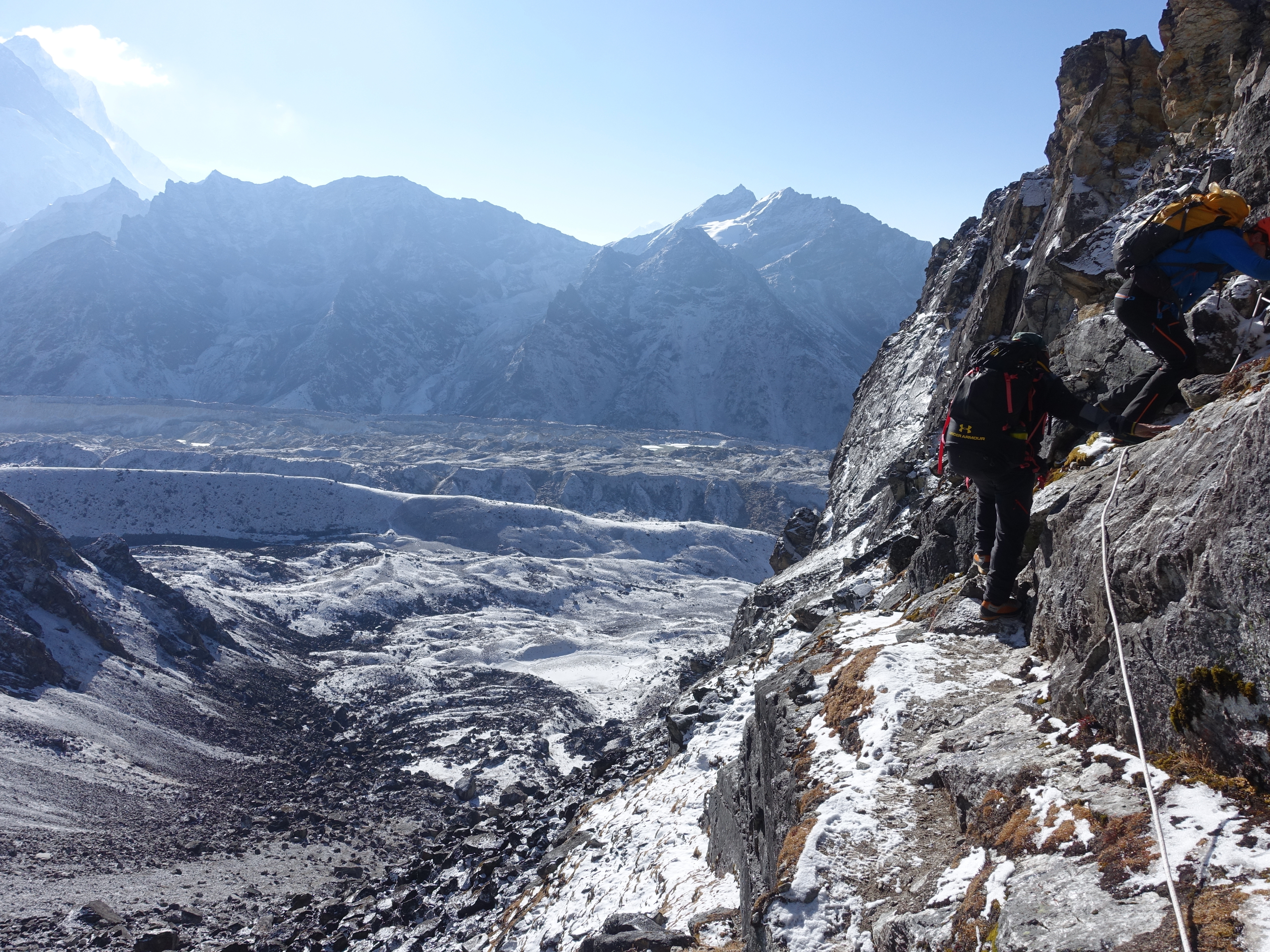 Lobche climbing