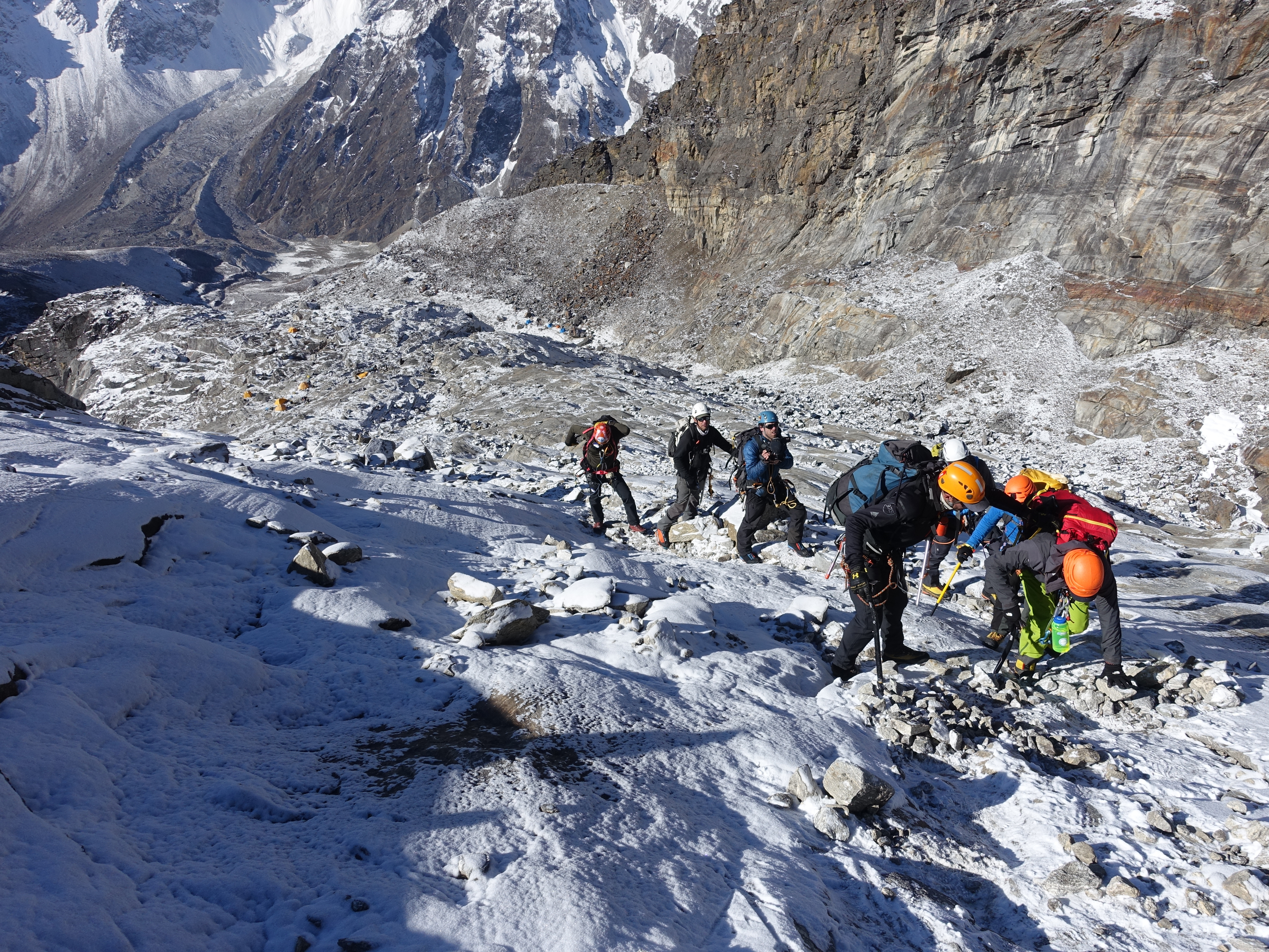 Lobche icy route