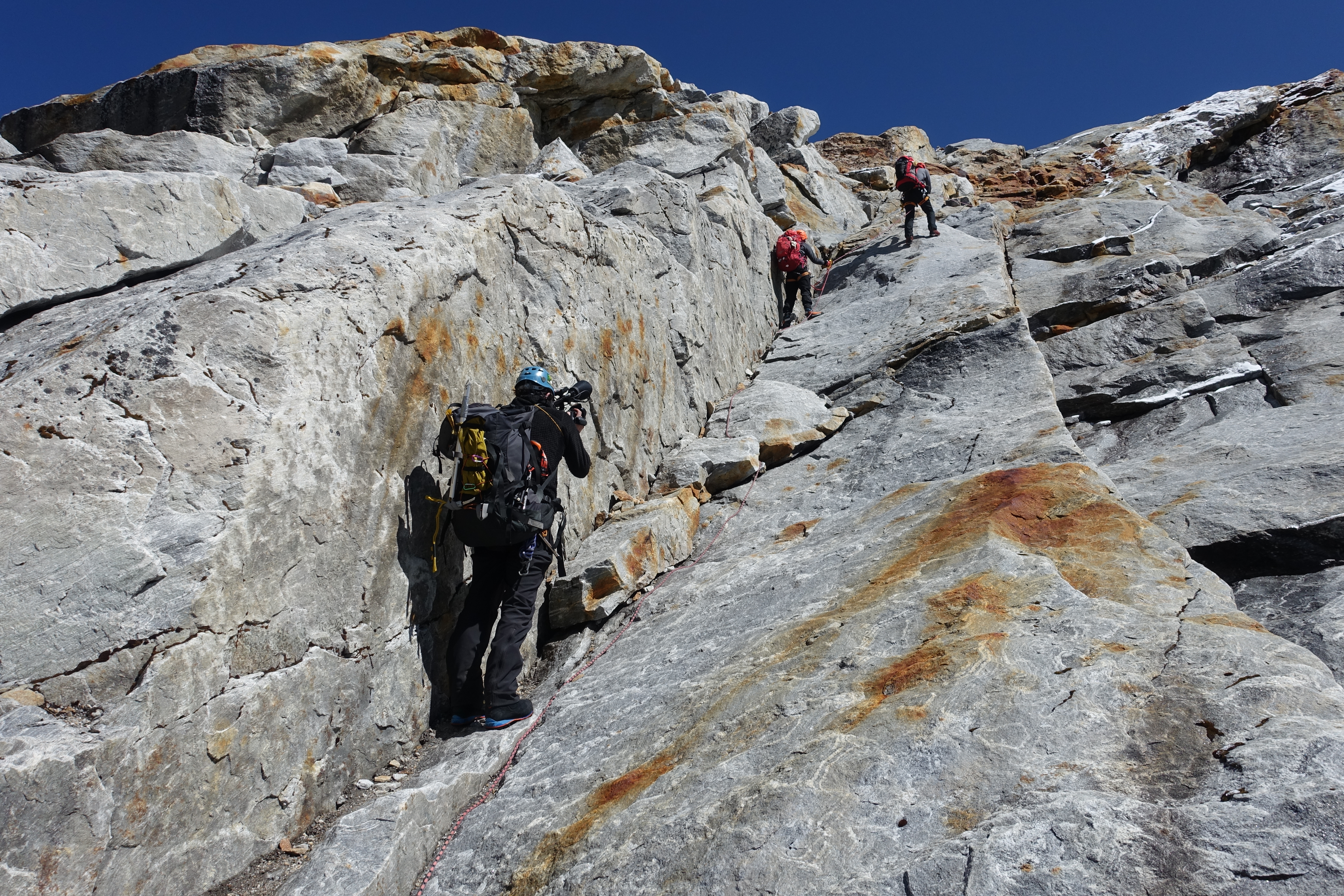 Lobche climbing and TV clue